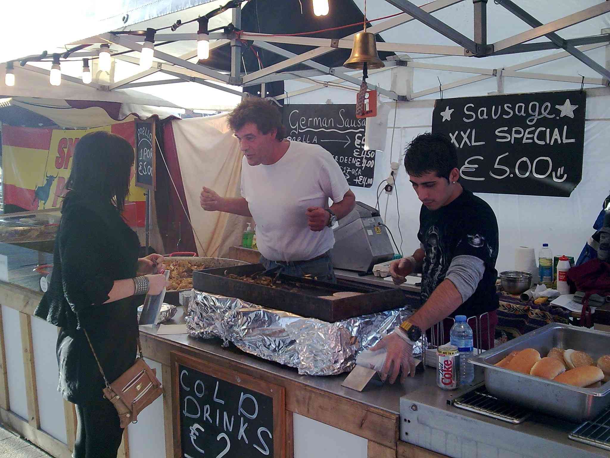 Spanish Paella & German Bratwurst